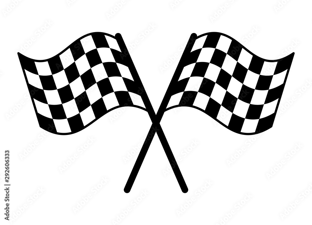 flat checkered flag vector