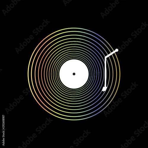 vinyl music records isolated vintage turntable