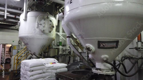 Sack room at an offshore drilling rig photo