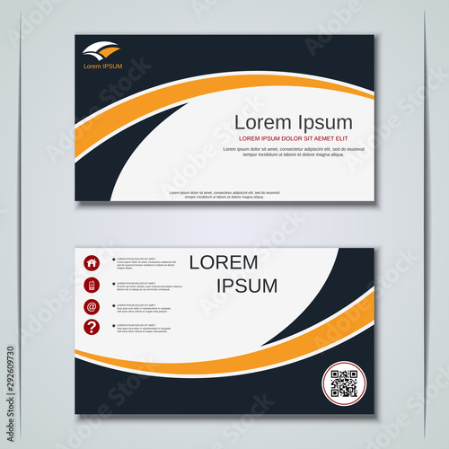 Modern business visiting card vector design template 