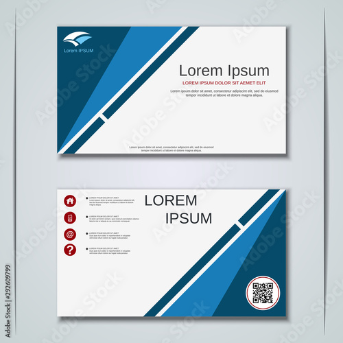 Modern business visiting card vector design template 