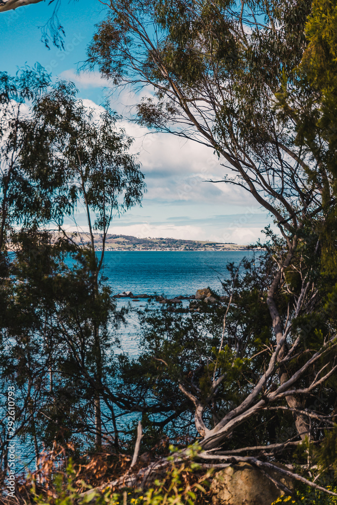 rugged and beautiful little beach in Tasmania Australia in the area of Taroona near Hobart