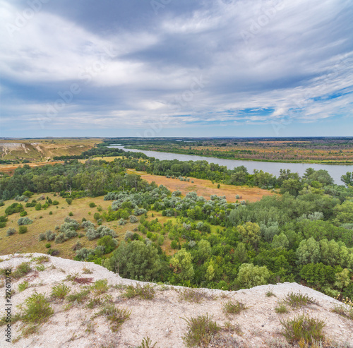 View of the Don River from the observation deck of the Natural Park Donskoy, Volgograd Region photo