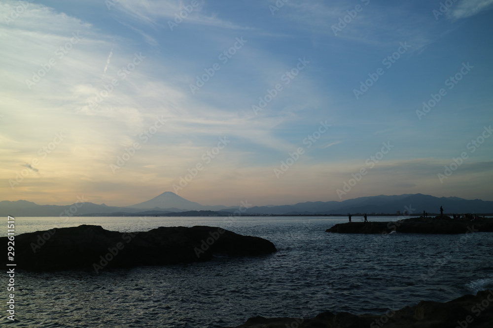 江の島から見る夕日 江の島から見る夕日