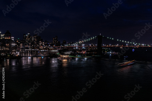 new york city skyline at night