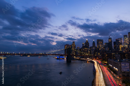 new york city skyline at night