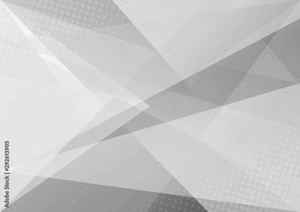 Obraz premium White and grey background. Corporate technology modern design. Pattern style geometric. Abstract modern background used about technology or product presentation backdrop. Vector illustration.