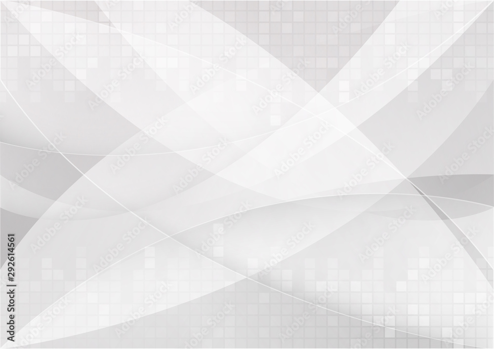 Obraz premium White and grey background. Corporate technology modern design. Pattern style geometric. Abstract modern background used about technology or product presentation backdrop. Vector illustration.