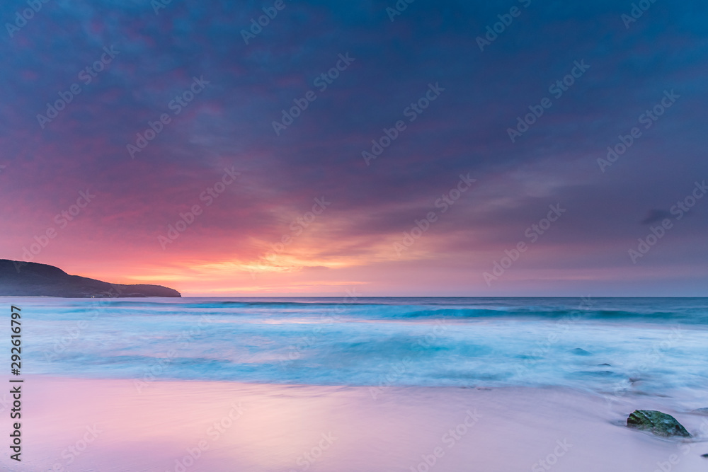 Soft Pink Sunrise Seascape