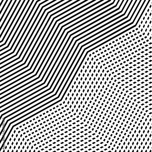 Abstract monochrome, black and white moire, interlace, jumbled cluttered lines grid, mesh background, pattern and texture. Geometric crosshatch random wavy, curvy, zig-zag, crisscross matrix of lines