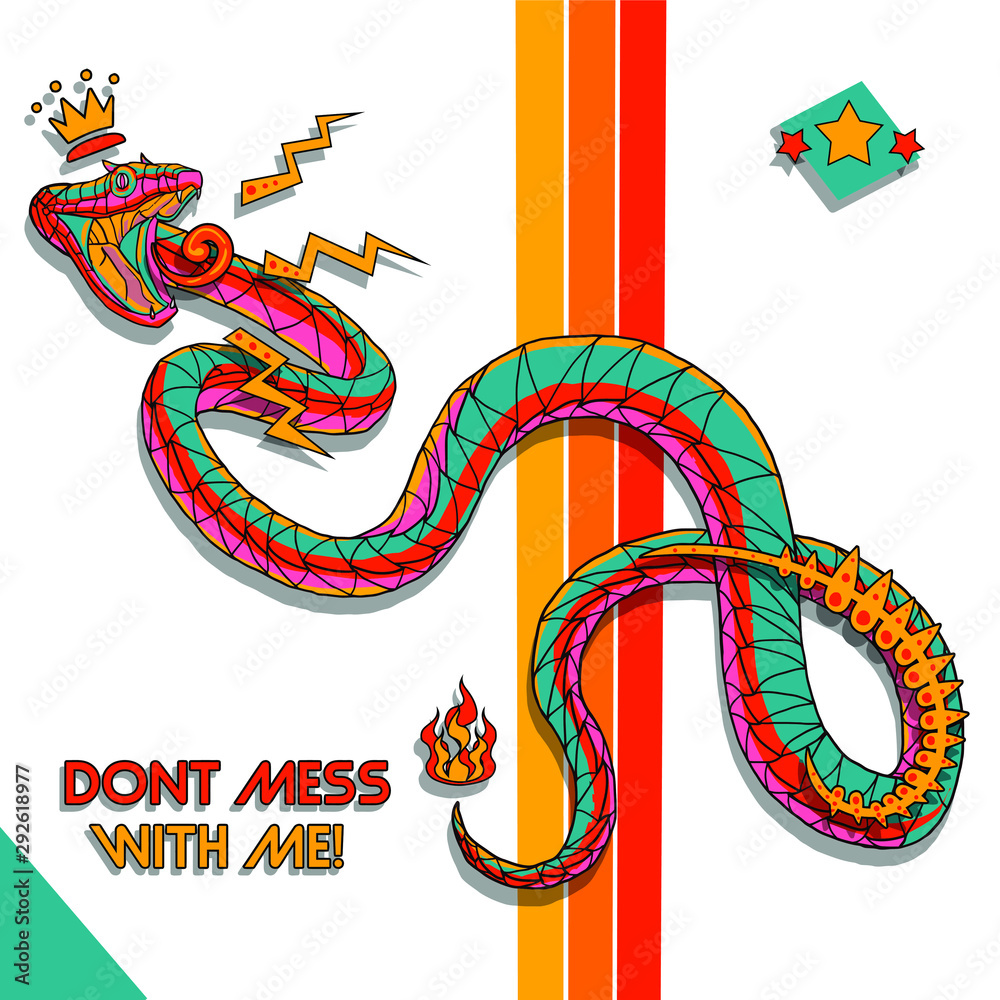Fototapeta snake illustration graphic design resource