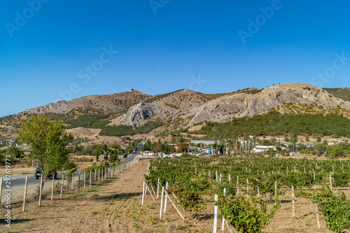 Panorama of the Crimean mountains. photo