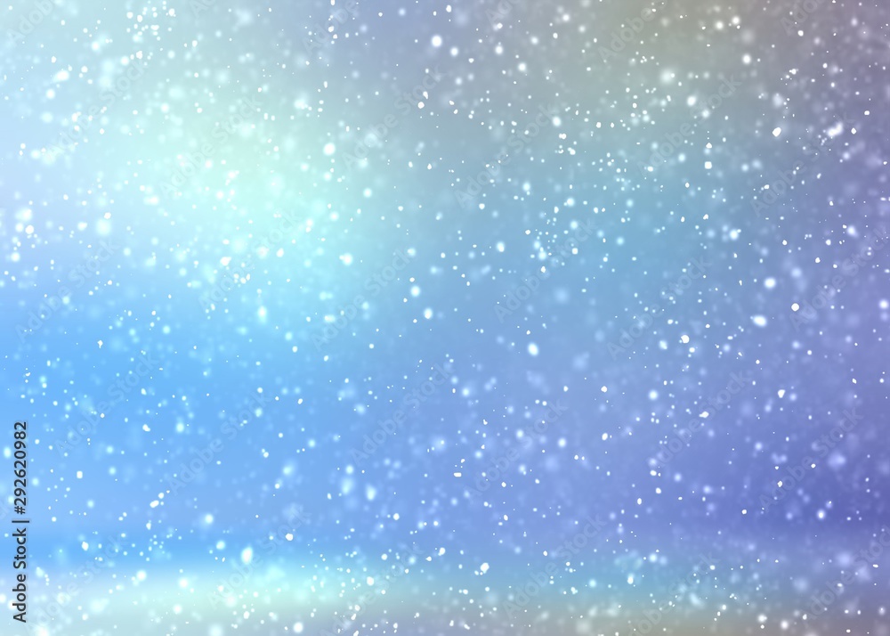 3d studio fantastic winter holiday decoration. Blue gleaming wall and floor blurred texture. Snow on iridescent flare background. Fairy tale room abstract graphic. 3d studio fantastic winter holiday decoration. Blue gleaming wall and floor blurred texture. Snow on iridescent flare background. Fairy tale room abstract graphic.