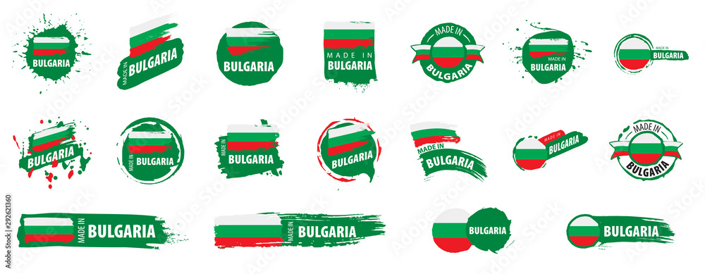 Bulgaria flag, vector illustration on a white background Bulgaria flag, vector illustration on a white background