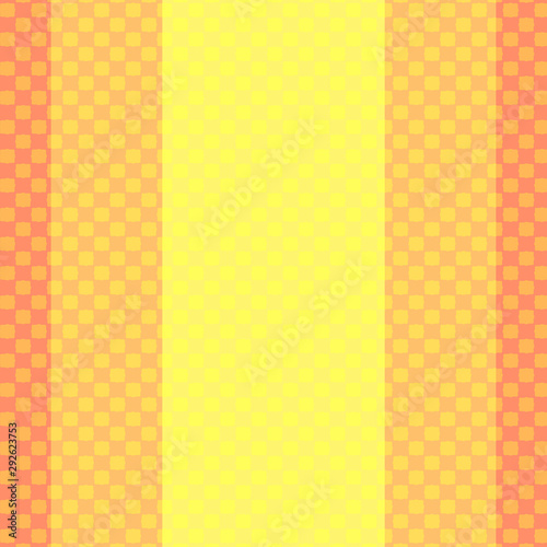 黄色とオレンジの水玉（ドット）とストライプと無地のコピースペースの背景