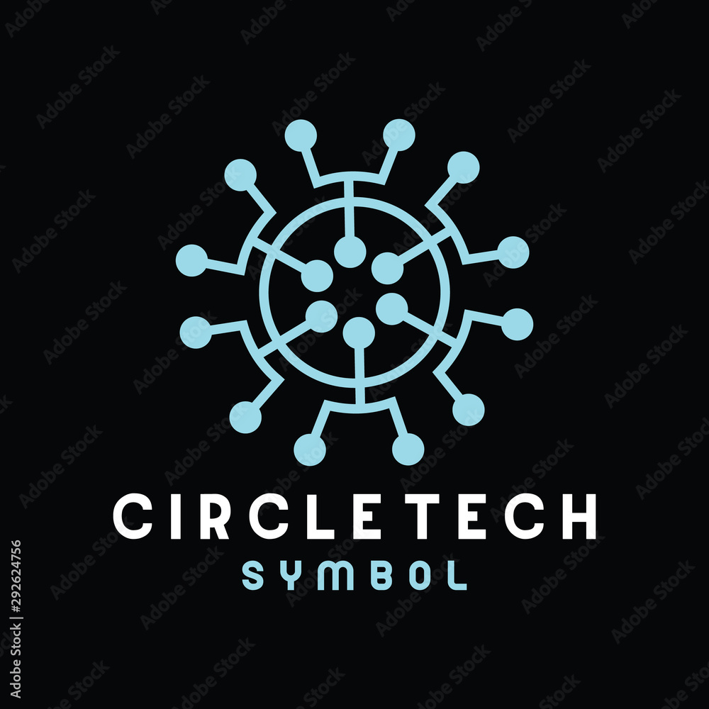 Modern Circle Tech Logo Design Inspiration. Modern Circle Tech Logo Design Inspiration.