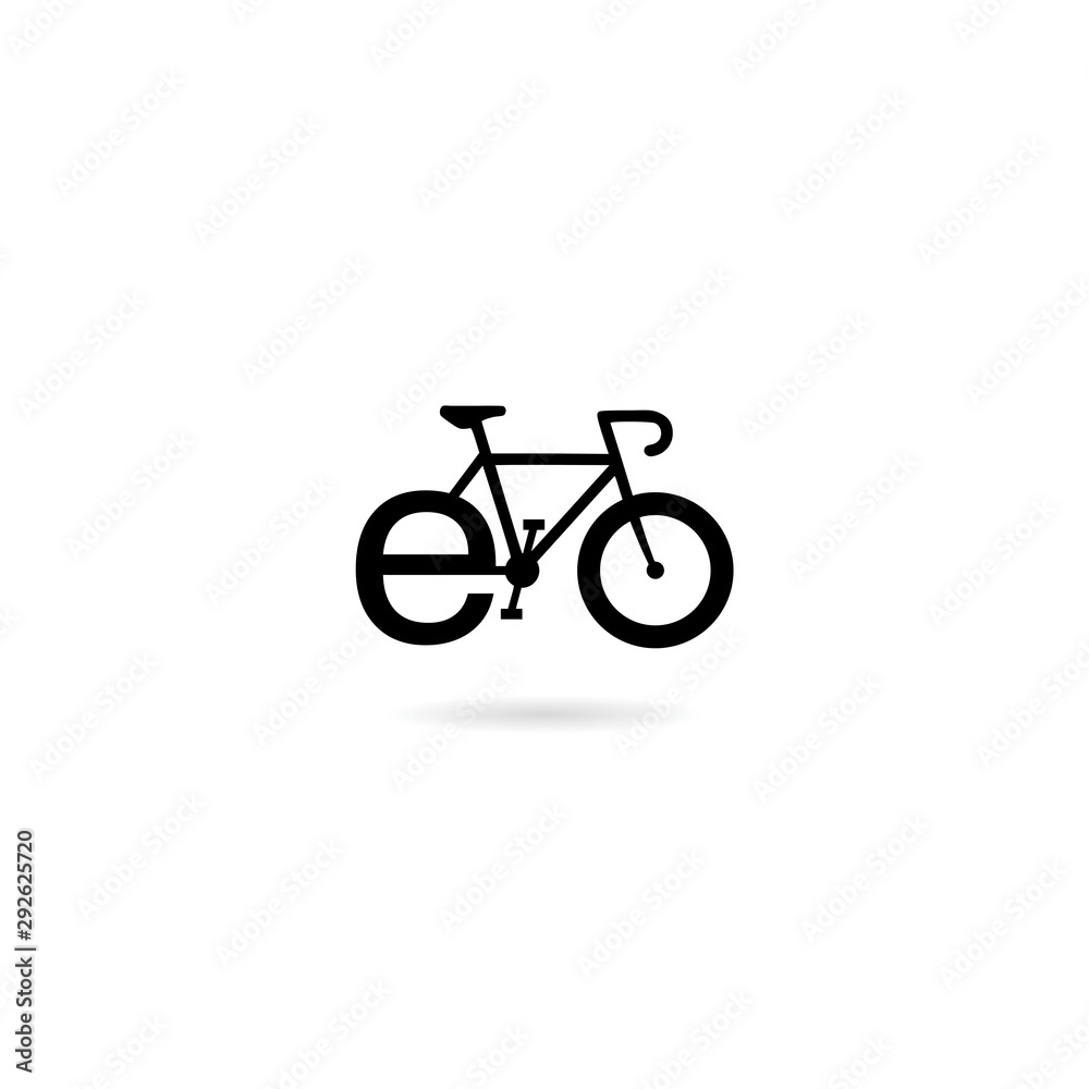 Electric bike logo or Icon simple Illustration