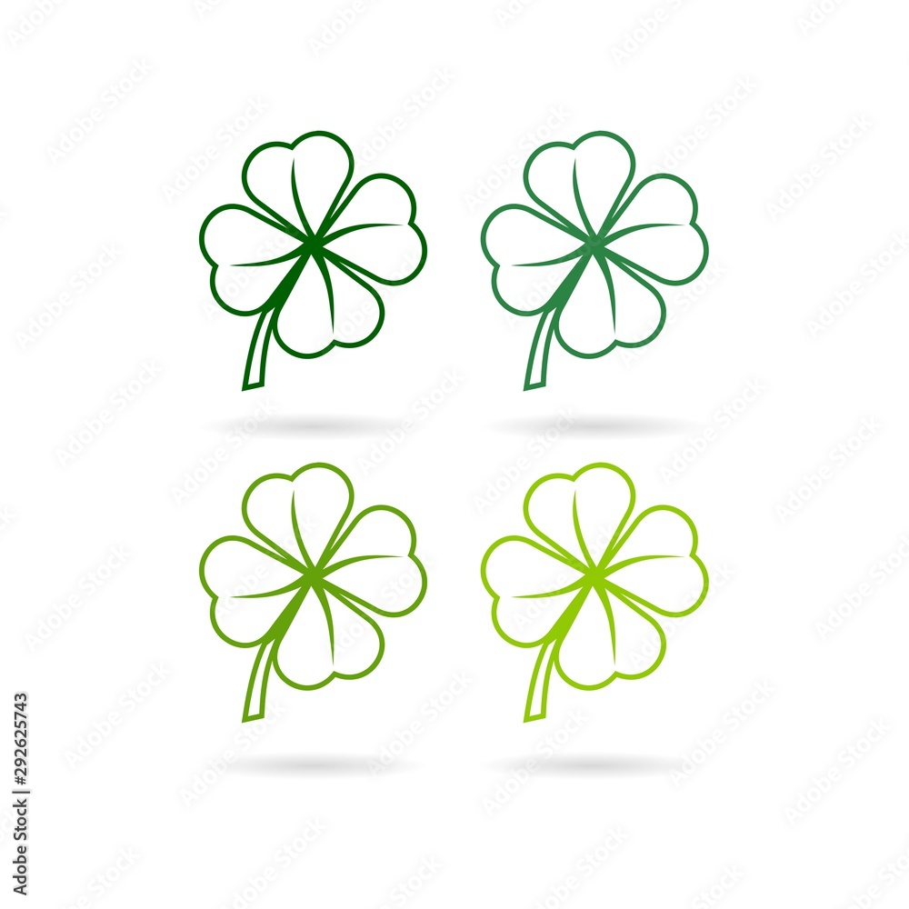 Four leaf clover icon. Simple illustration of four leaf clover icon for web