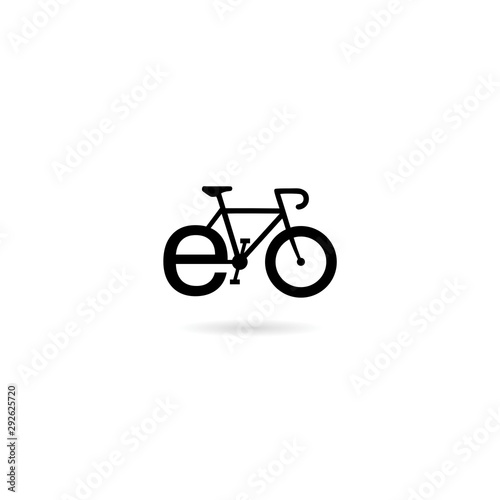 Electric bike logo or Icon simple Illustration