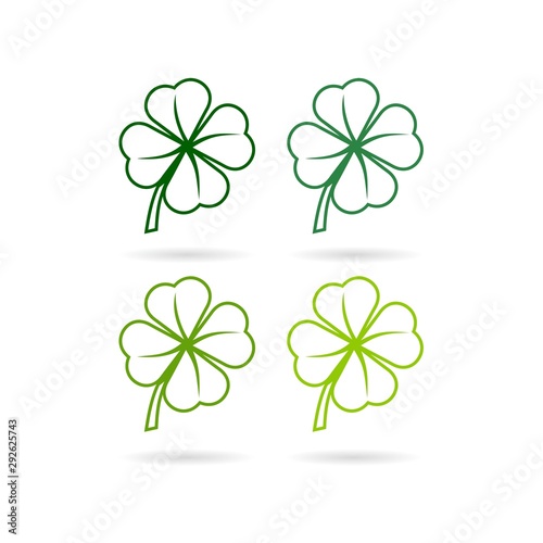 Obraz na plátne Four leaf clover icon