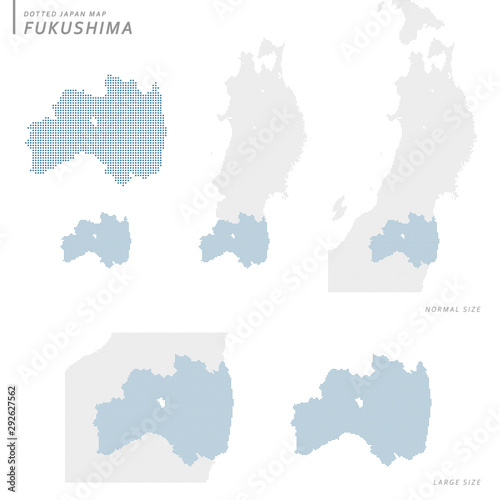dotted Japan map, Fukushima