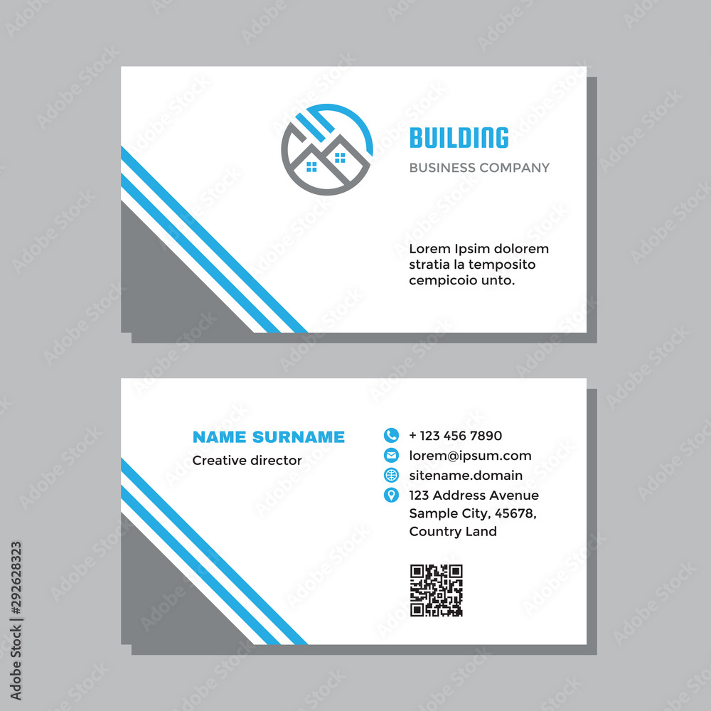 Business visit card template with logo - concept design. Real Regarding Buisness Card Template