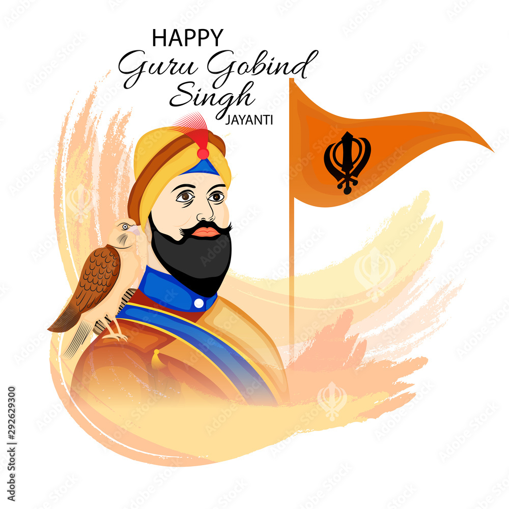 Happy Guru Gobind Singh Jayanti Stock Illustration | Adobe Stock