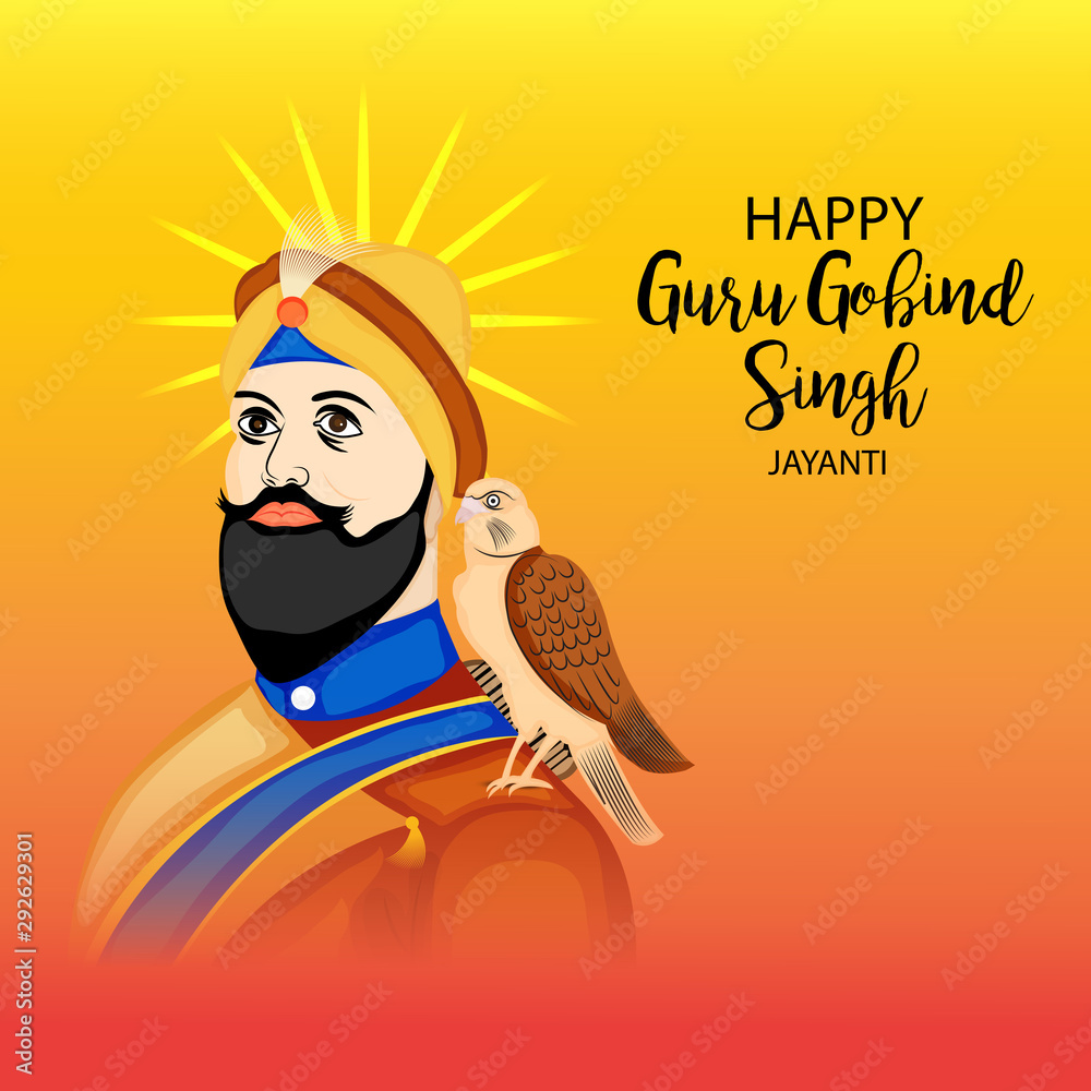 Happy Guru Gobind Singh Jayanti Stock Illustration | Adobe Stock