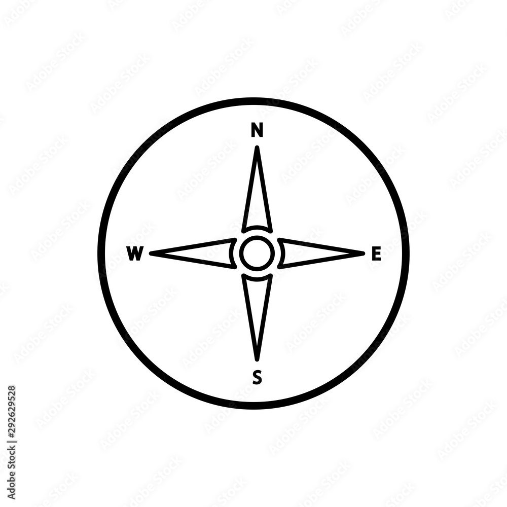 compass navigation icon trendy flat design compass navigation icon trendy flat design