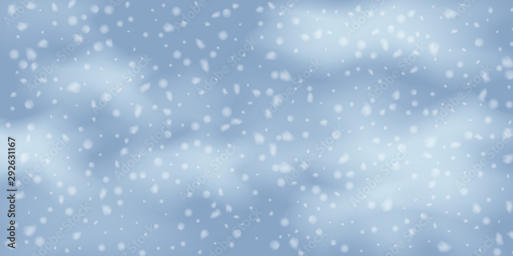 Fototapeta premium Snowflakes, snowfall.