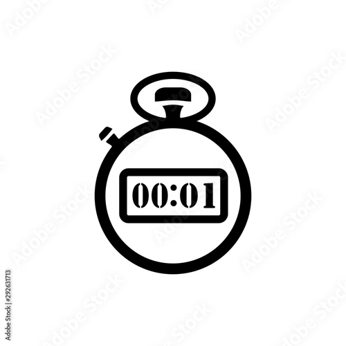 Stopwatch Timer Icon Vector Flat Design