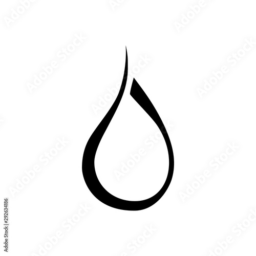 drop water icon trendy flat design