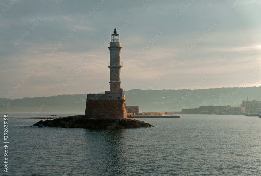Fototapeta premium Lighthouse, Chania, Greece 