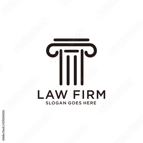 Pillar law firm logo vector