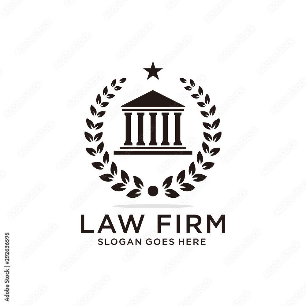 Court house law firm logo vector
