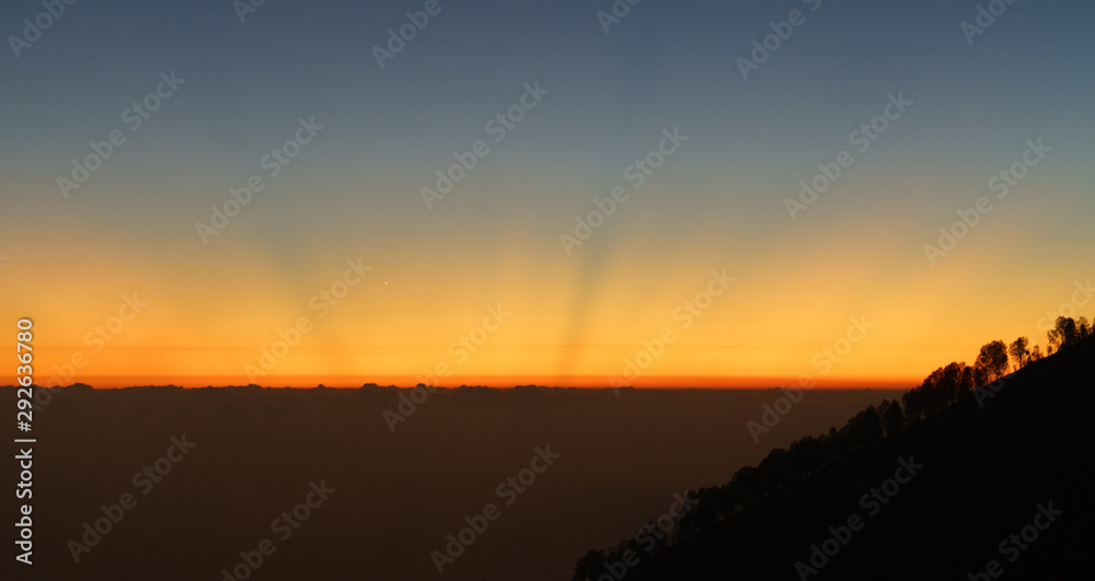 Amazing Sunrise on on the mountain Ijen Java ,Indonesia. Amazing Sunrise on on the mountain Ijen Java ,Indonesia.