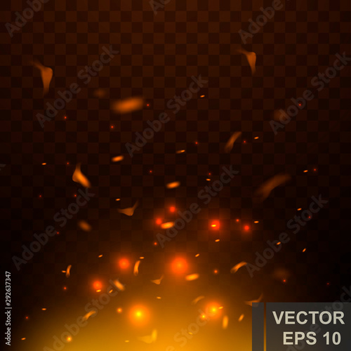 Realistic fire. Cartoon. Bright hot. Flame. Effect. For your design.