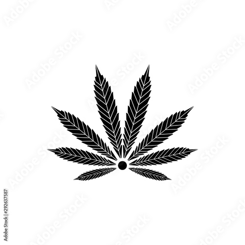 marijuana icon template, leaf cannabis vector element design