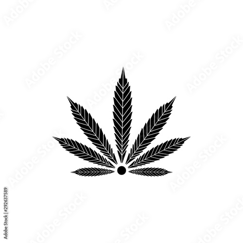 marijuana icon template, leaf cannabis vector element design