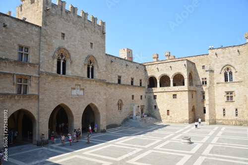 The Palace of the Grand Master of the Knights of Rhodes , also known as the Kastello, is a famous medieval castle in the city of Rhodes. The island of Rhodes. photo