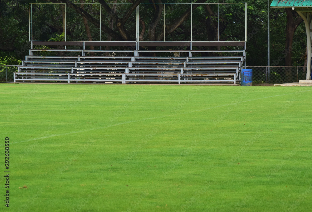 Fototapeta premium football field Is a green lawn That has been beautifully trimmed