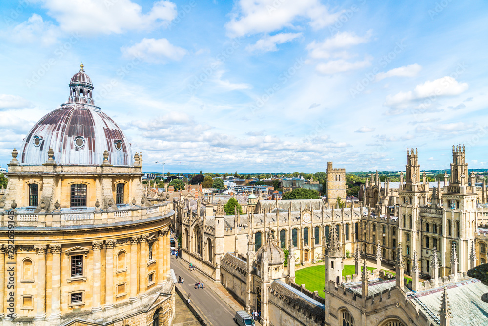 Radcliffe Camera and All Souls College at the university of Oxford. Oxford, UK