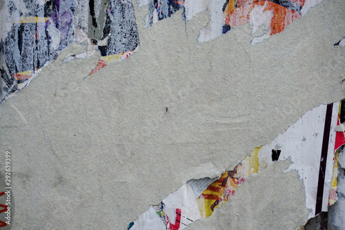 Abstract torn posters with space for text