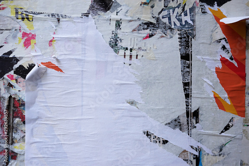 Abstract torn posters with space for text