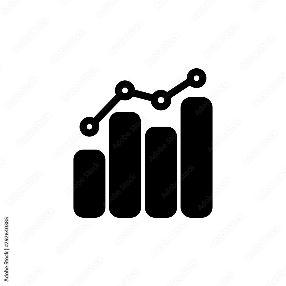 graph icon in trendy flat style graph icon in trendy flat style