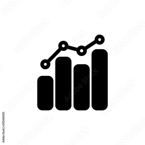 graph icon in trendy flat style