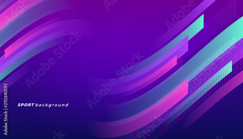 Abstract dynamic shapes for sport event. Modern colored poster for sports.