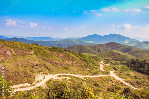 Road on the hill, Chang Suek Forward Operating Base at Thongphaphum Karnchanaburi Thailand