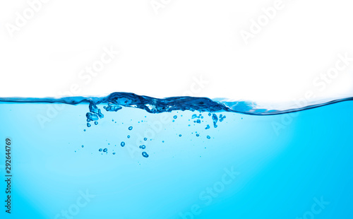 The surface of the water on white background.