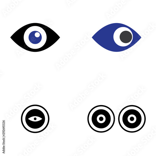 Eye care logo and symbols template vector